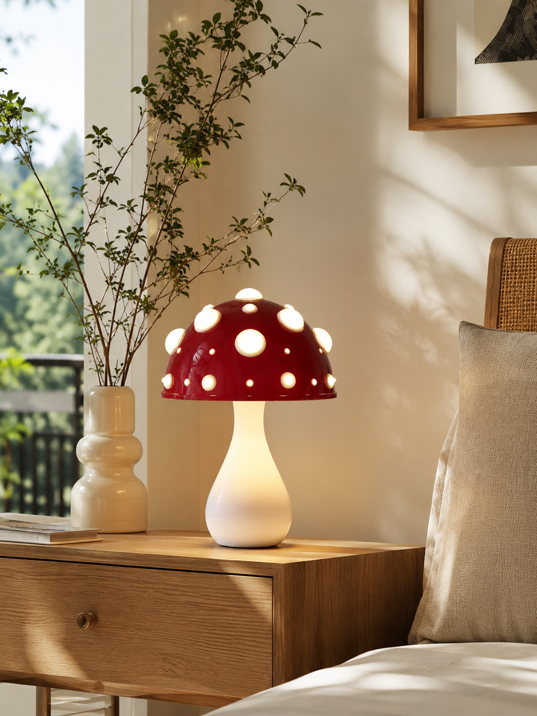 Lampe de table design Champignon