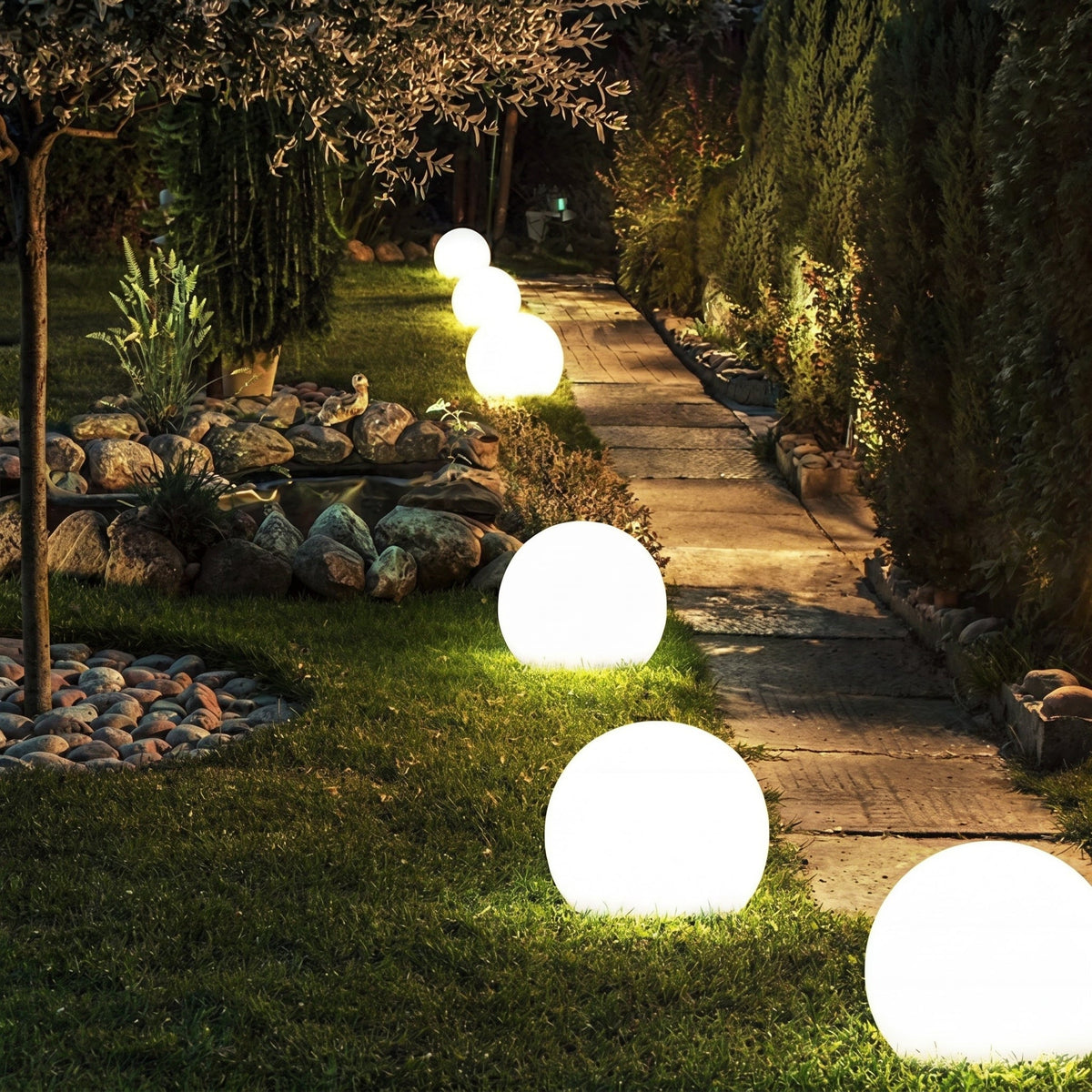 Orbe solaire de jardin – Luminaire d'extérieur sans fil