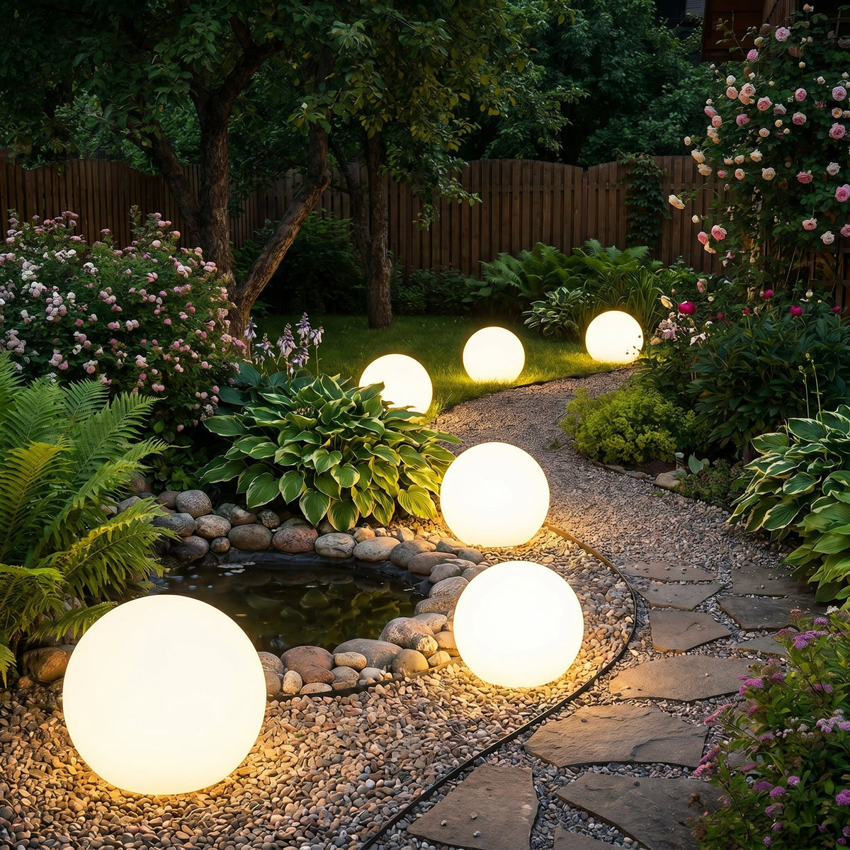 Orbe solaire de jardin – Luminaire d'extérieur sans fil