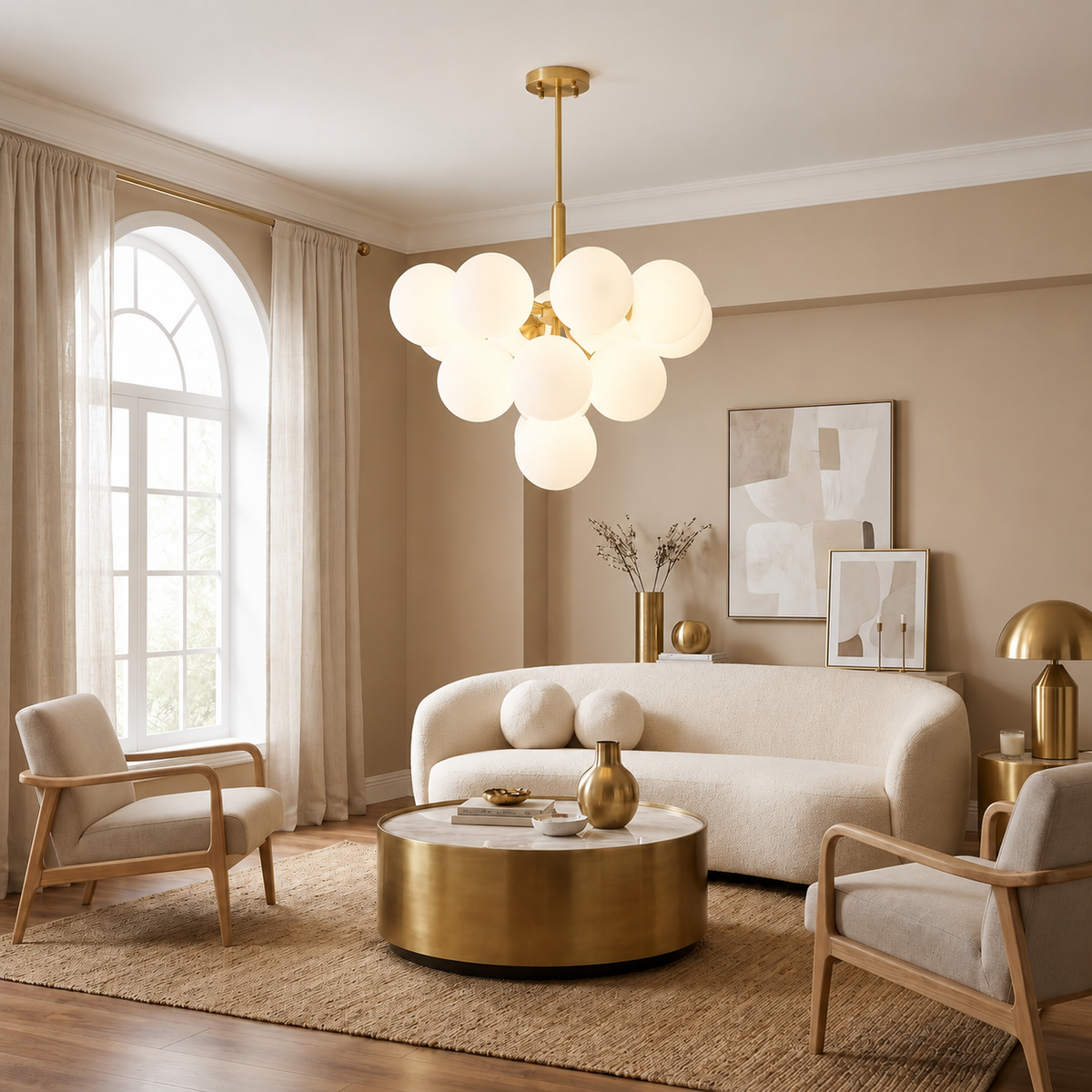 Lustre nordique à globes