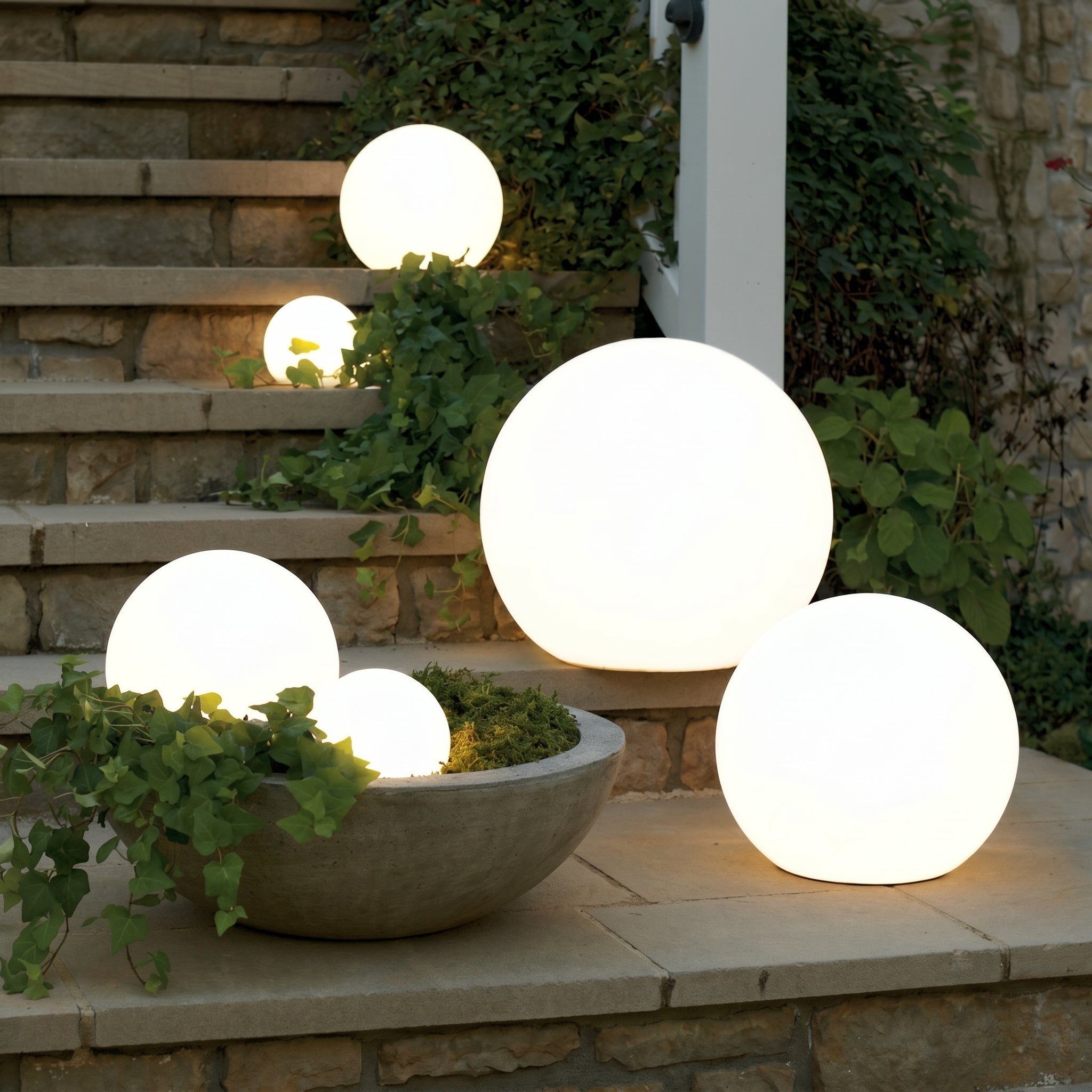 Orbe solaire de jardin – Luminaire d'extérieur sans fil