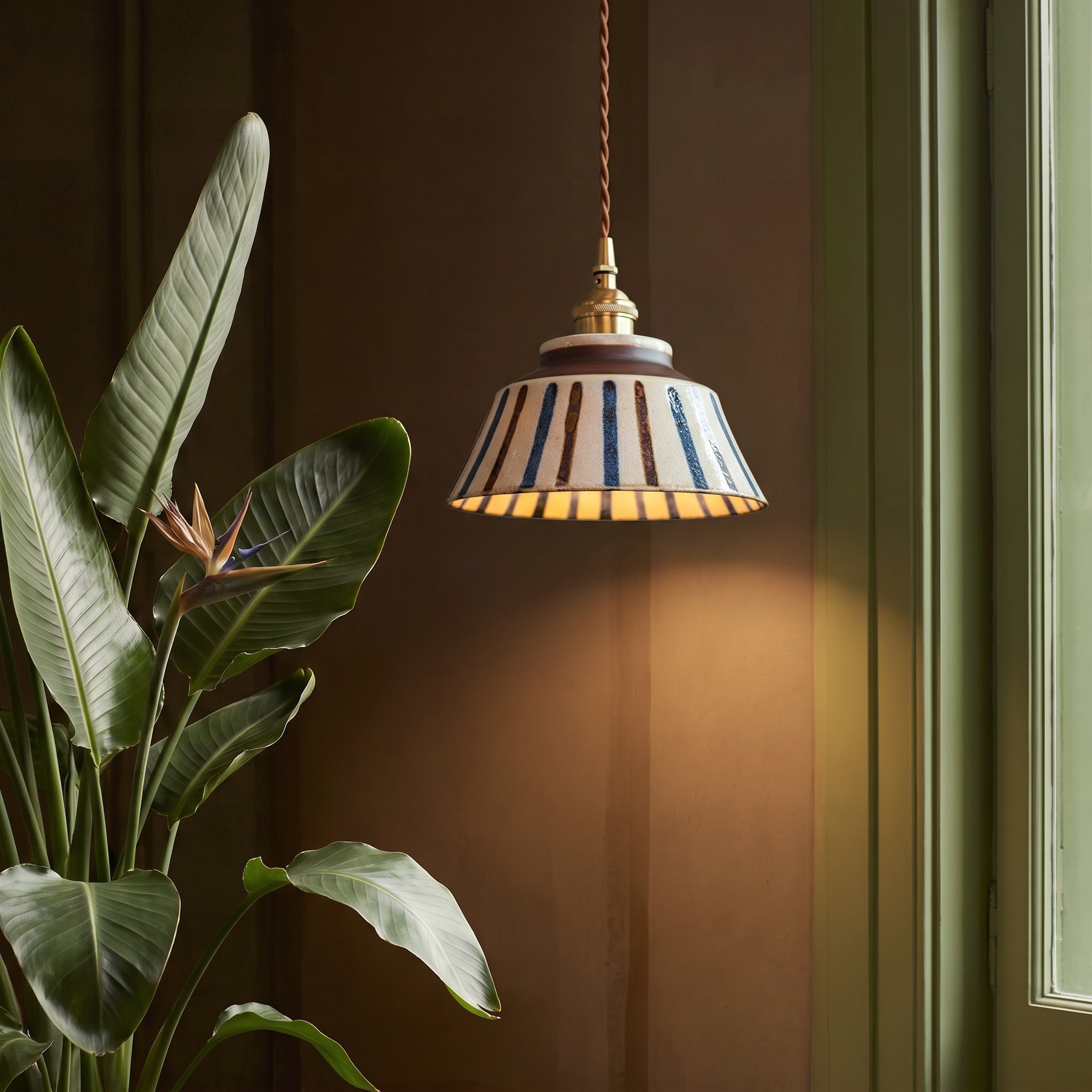 Vintage ceramic pendant light
