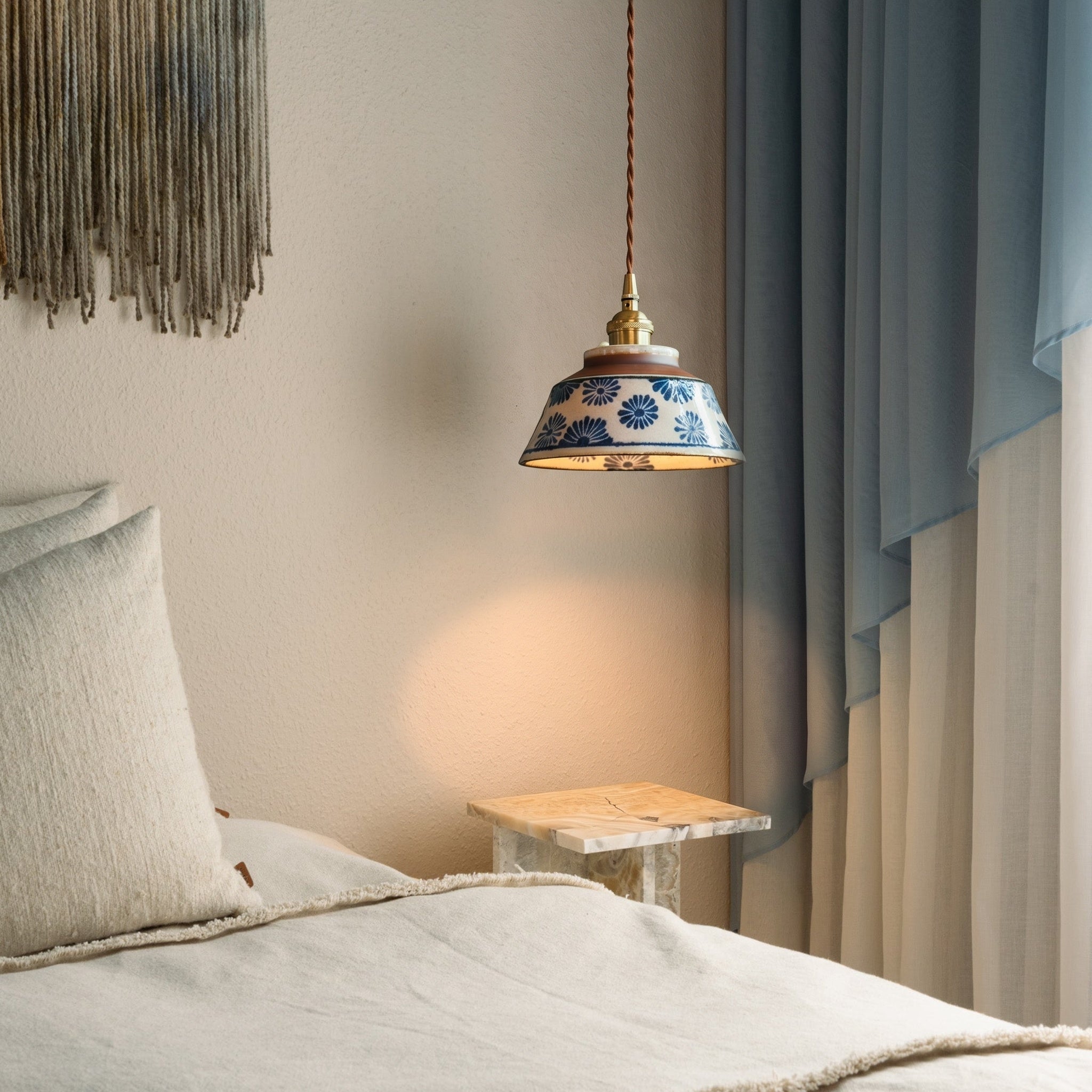 Vintage ceramic pendant light