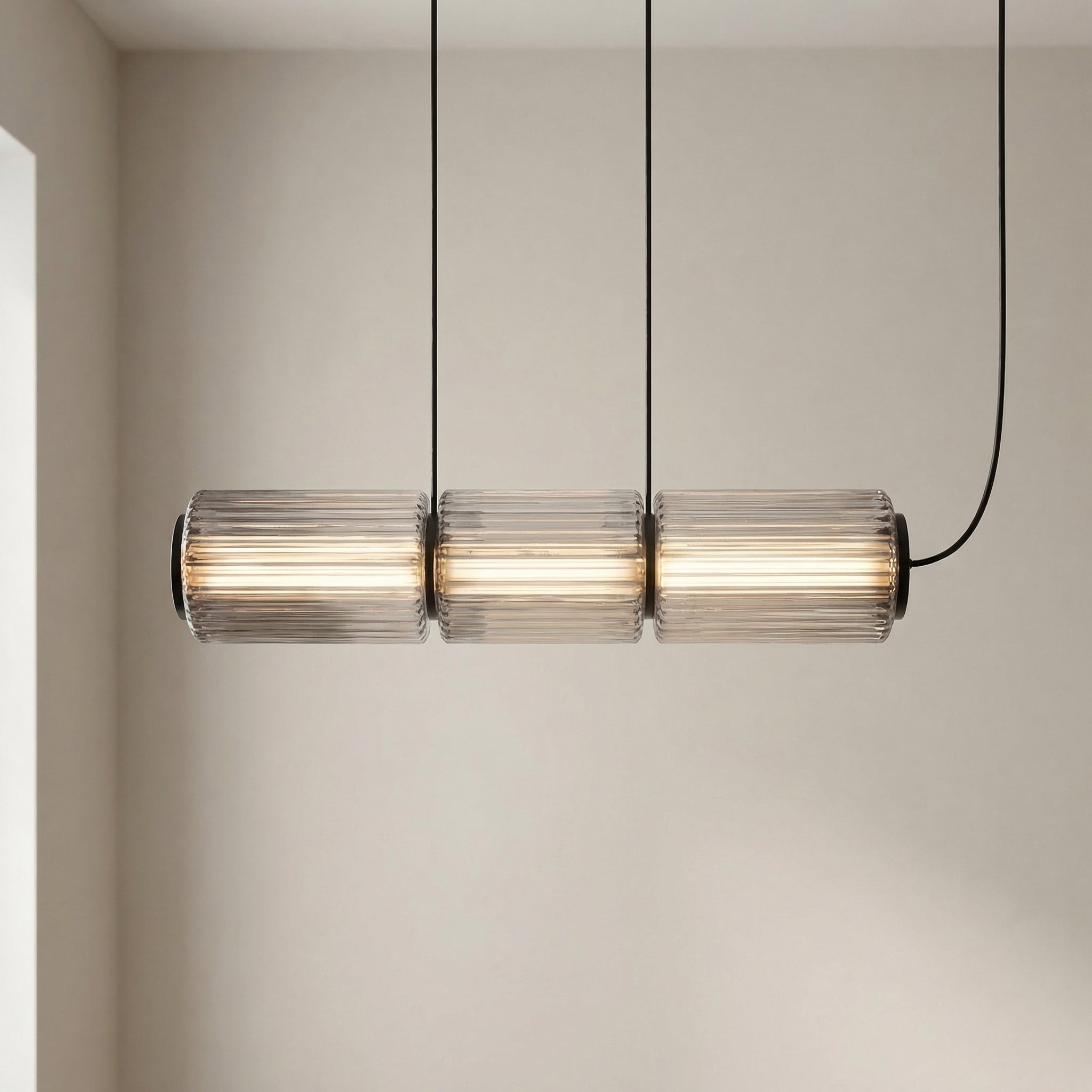 Suspension cylindrique en verre