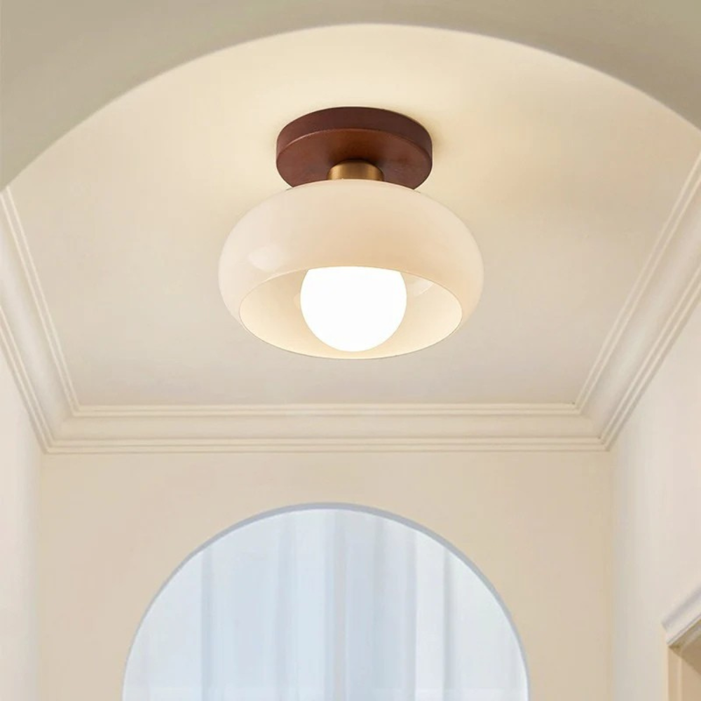 Plafonnier Bauhaus français crème