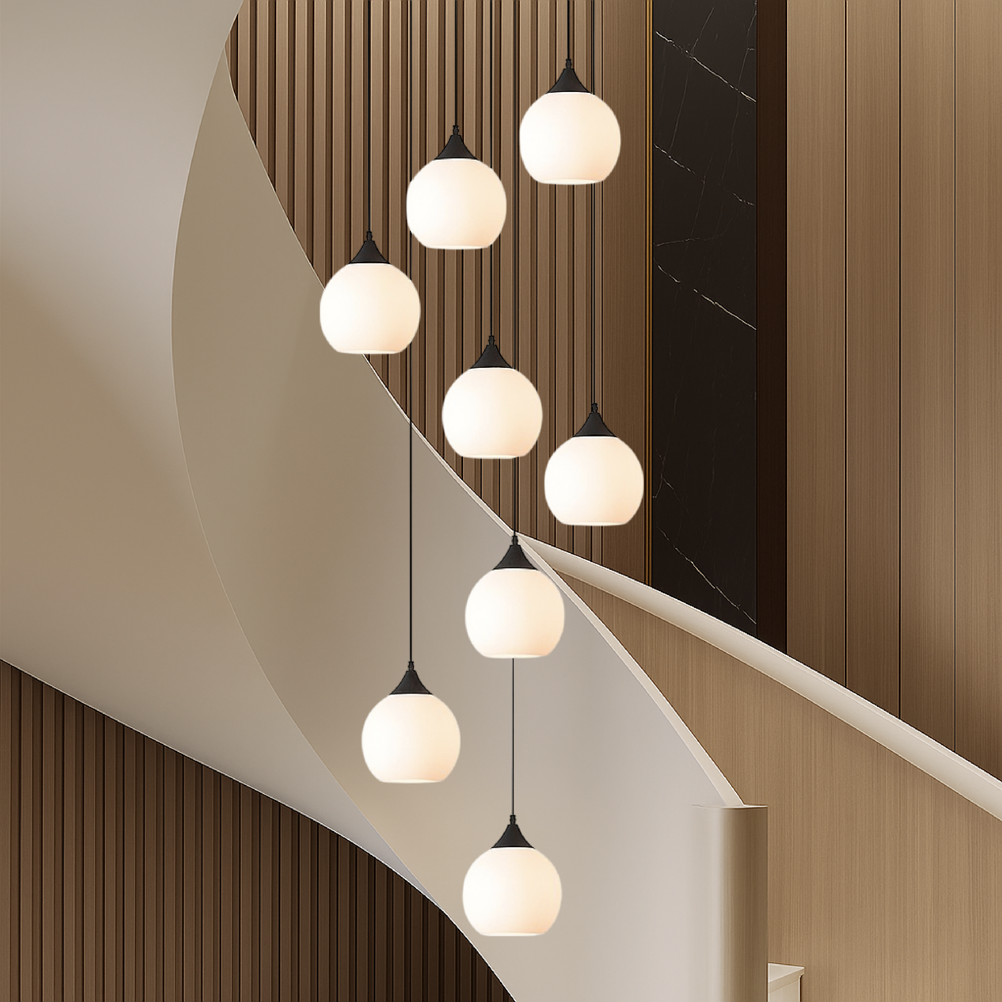 Lustre d’escalier Gade pour villa