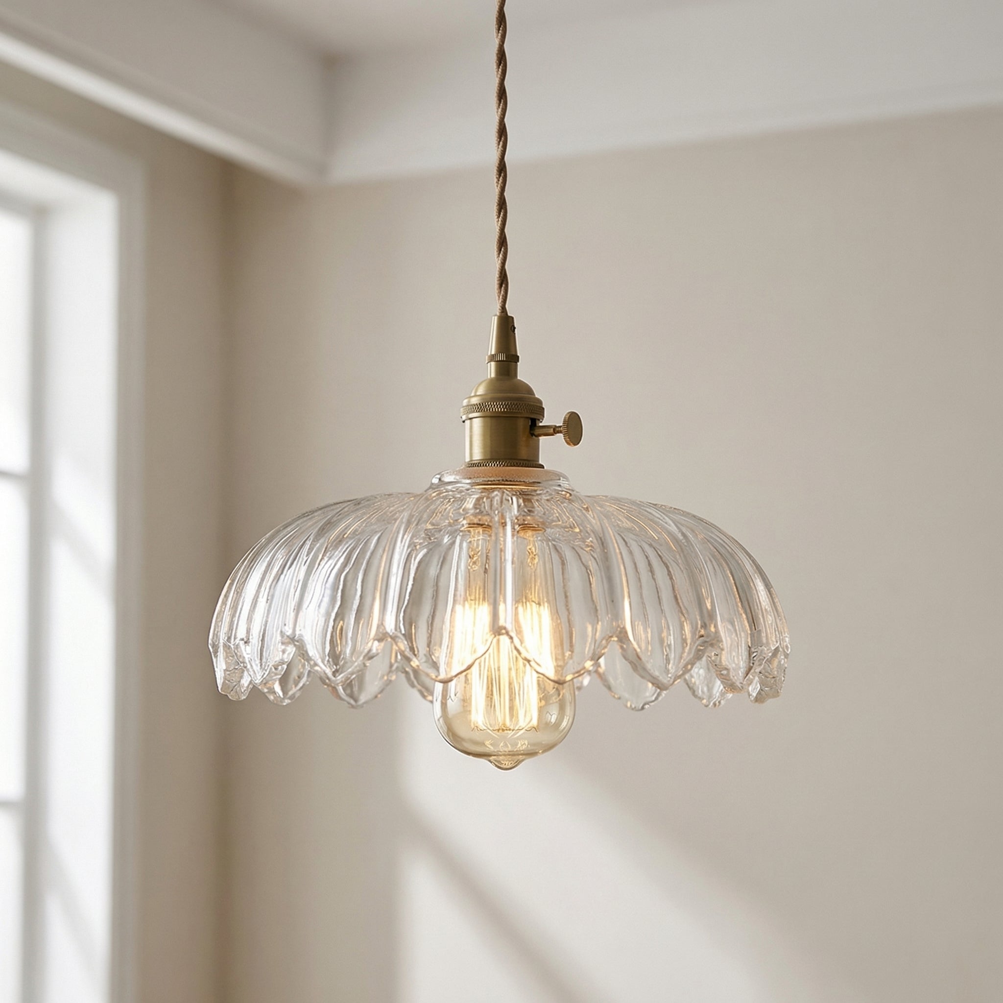Suspension Fleur en verre