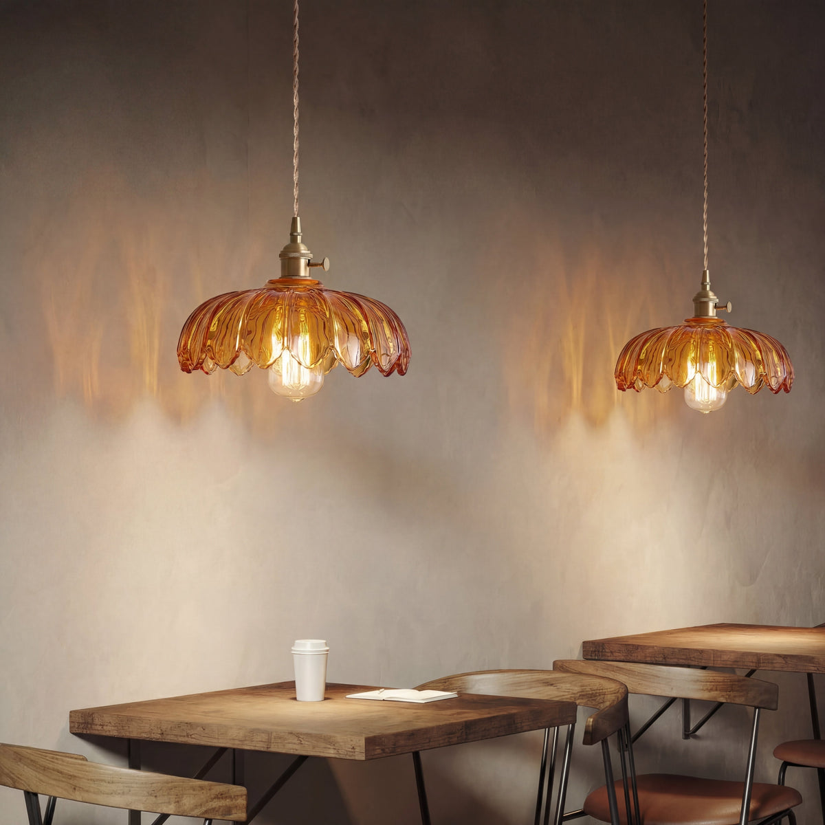 Suspension Fleur en verre