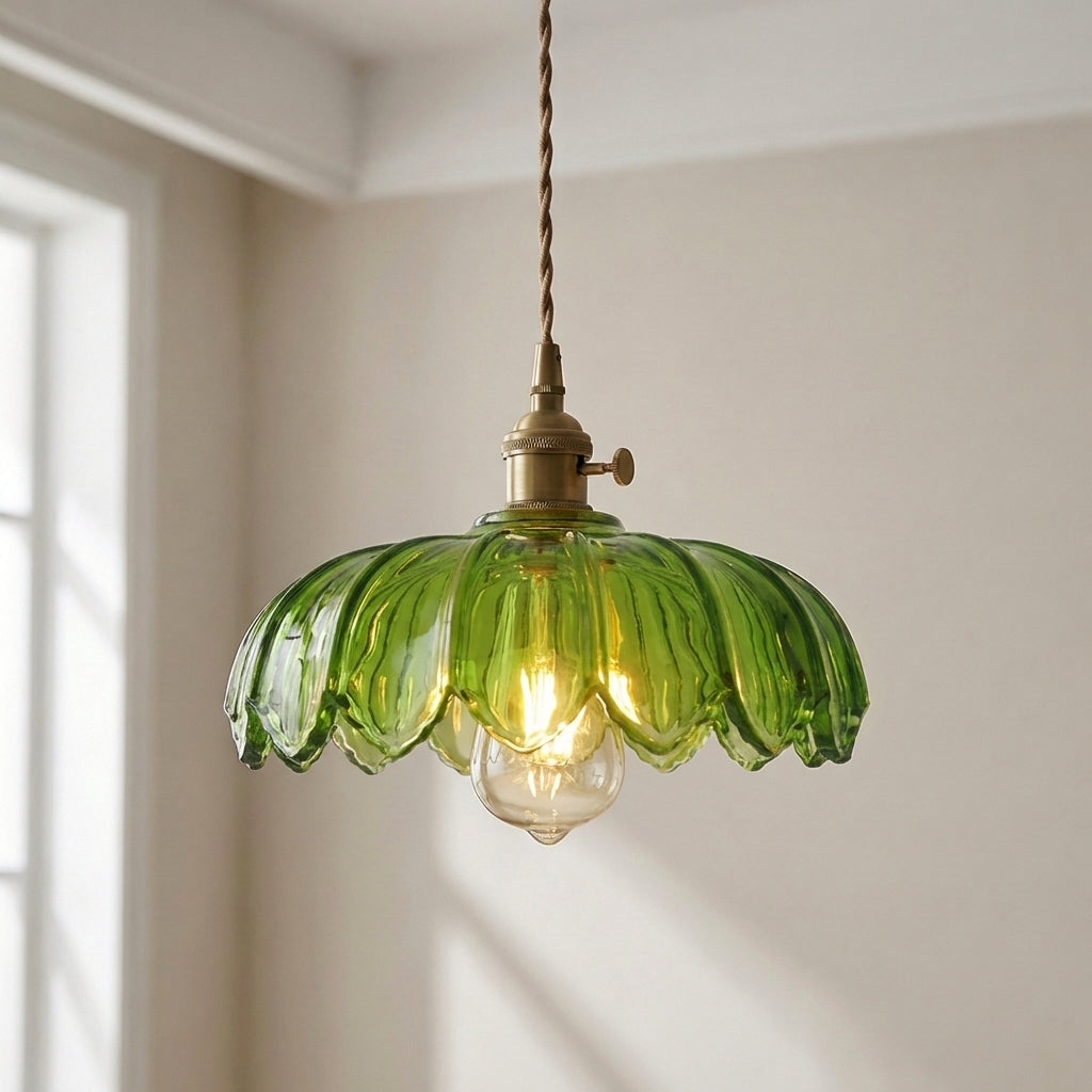 Suspension Fleur en verre
