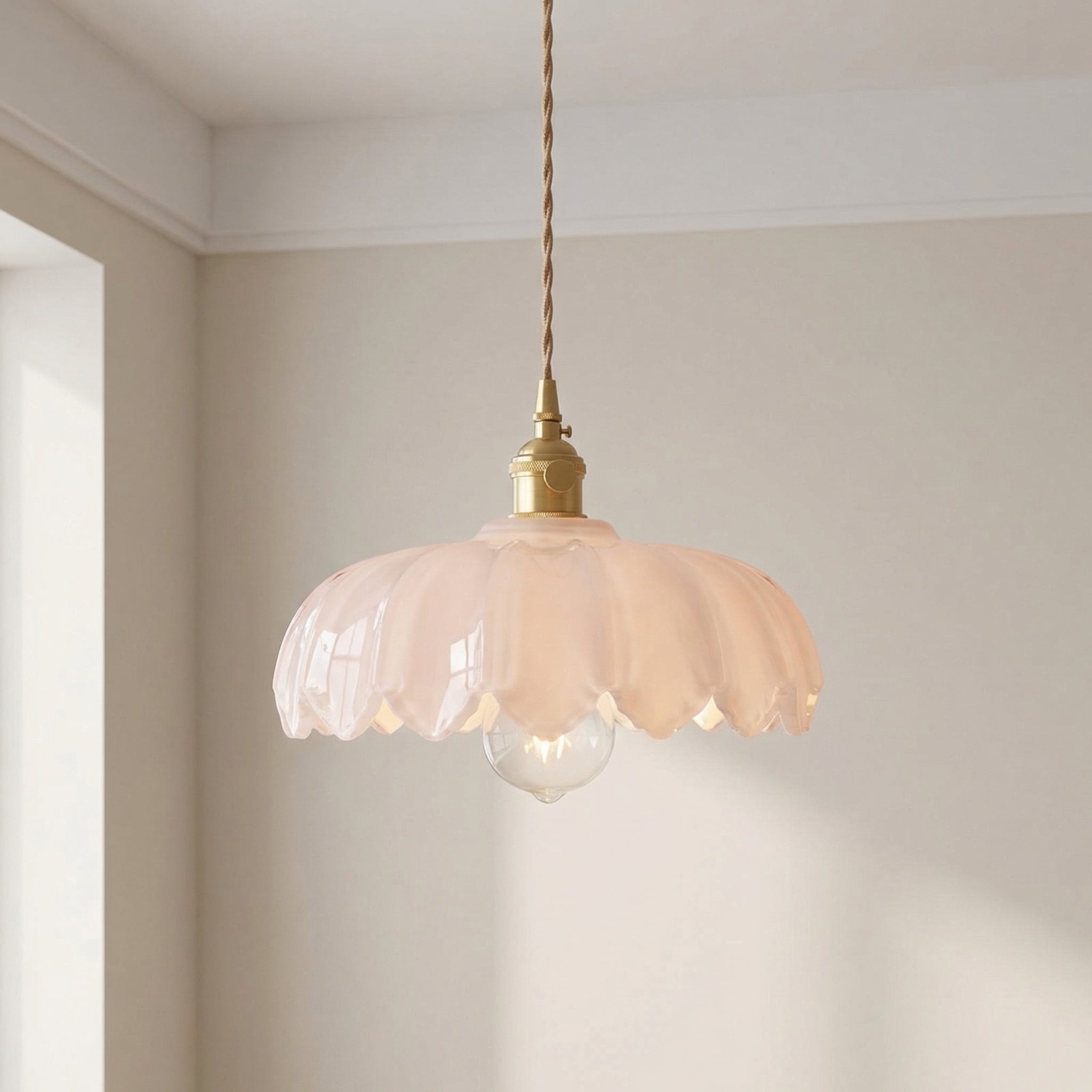 Suspension Fleur en verre