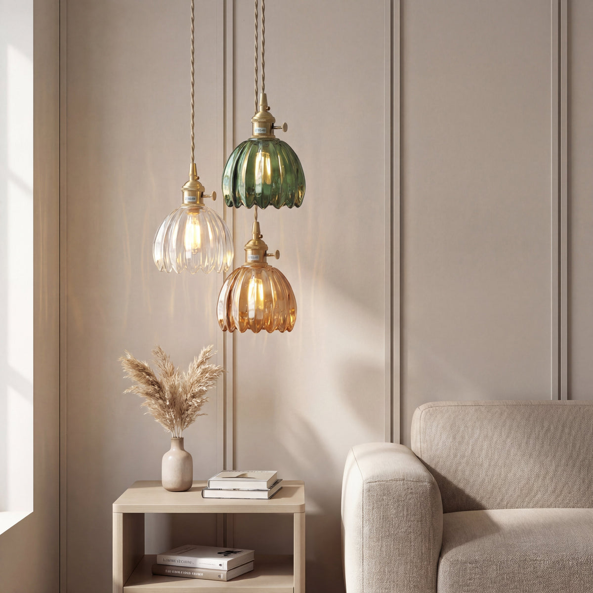 Suspension japonaise en verre