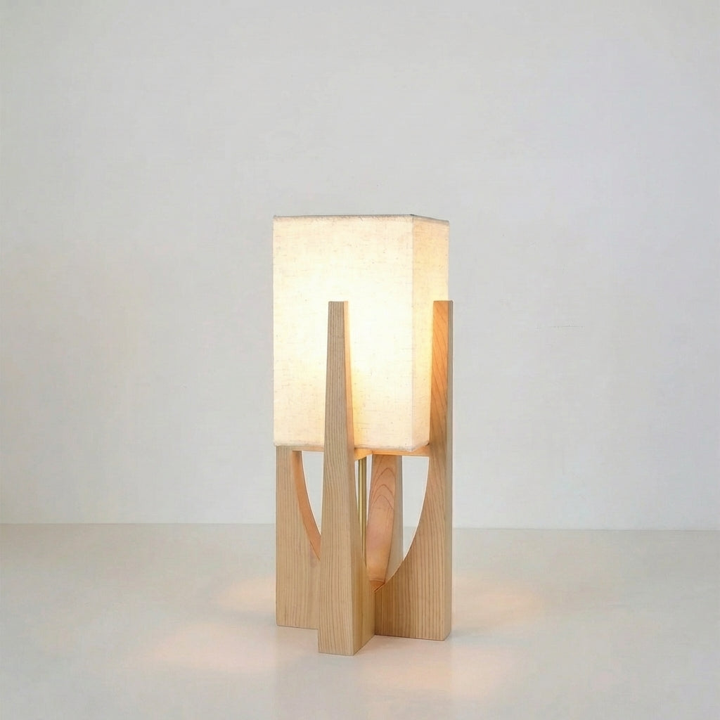 Lampadaire japonais de style Wabi-Sabi