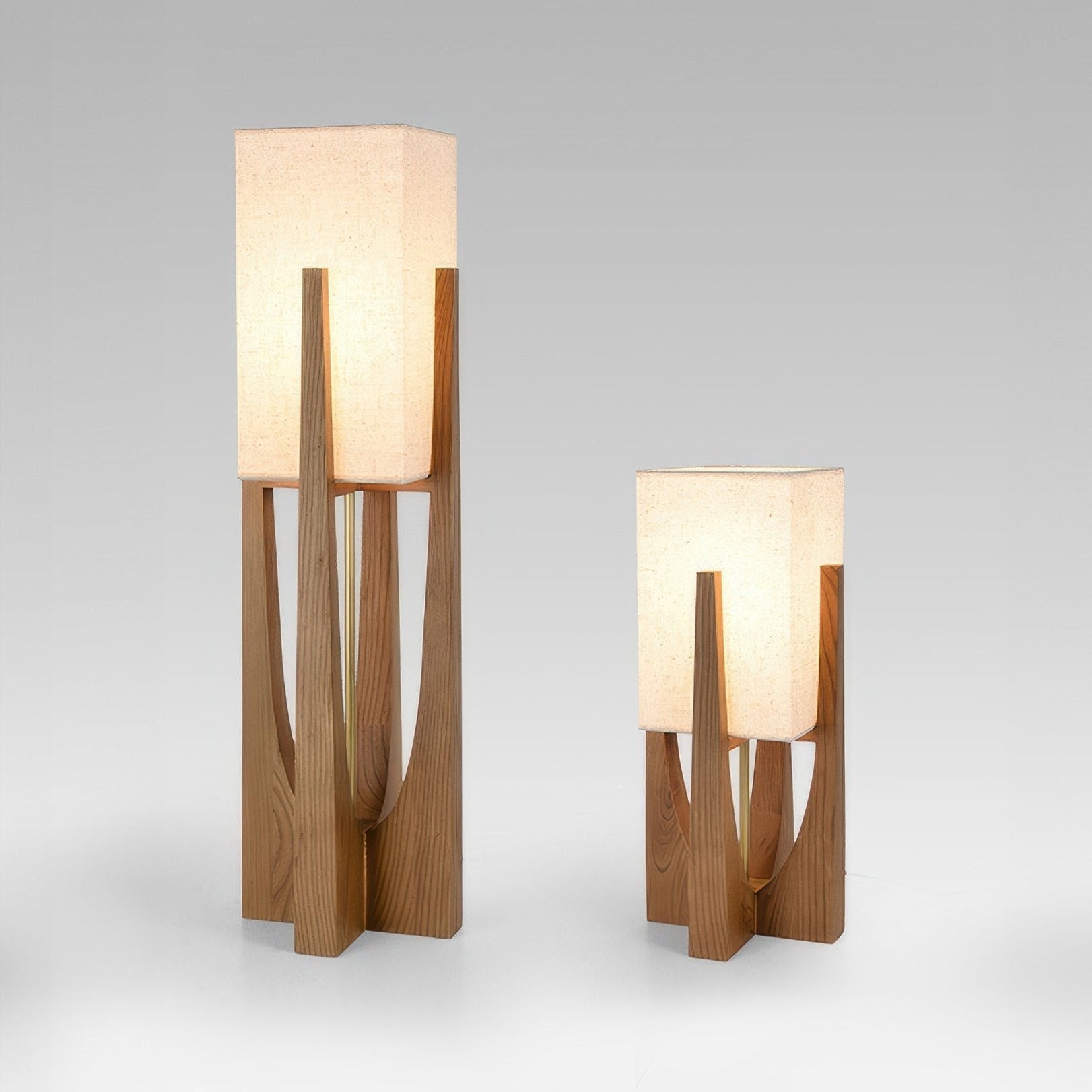 Lampadaire japonais de style Wabi-Sabi