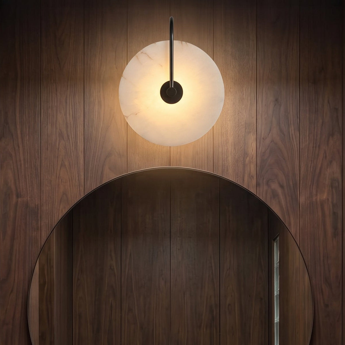 Applique murale LED Alab en marbre