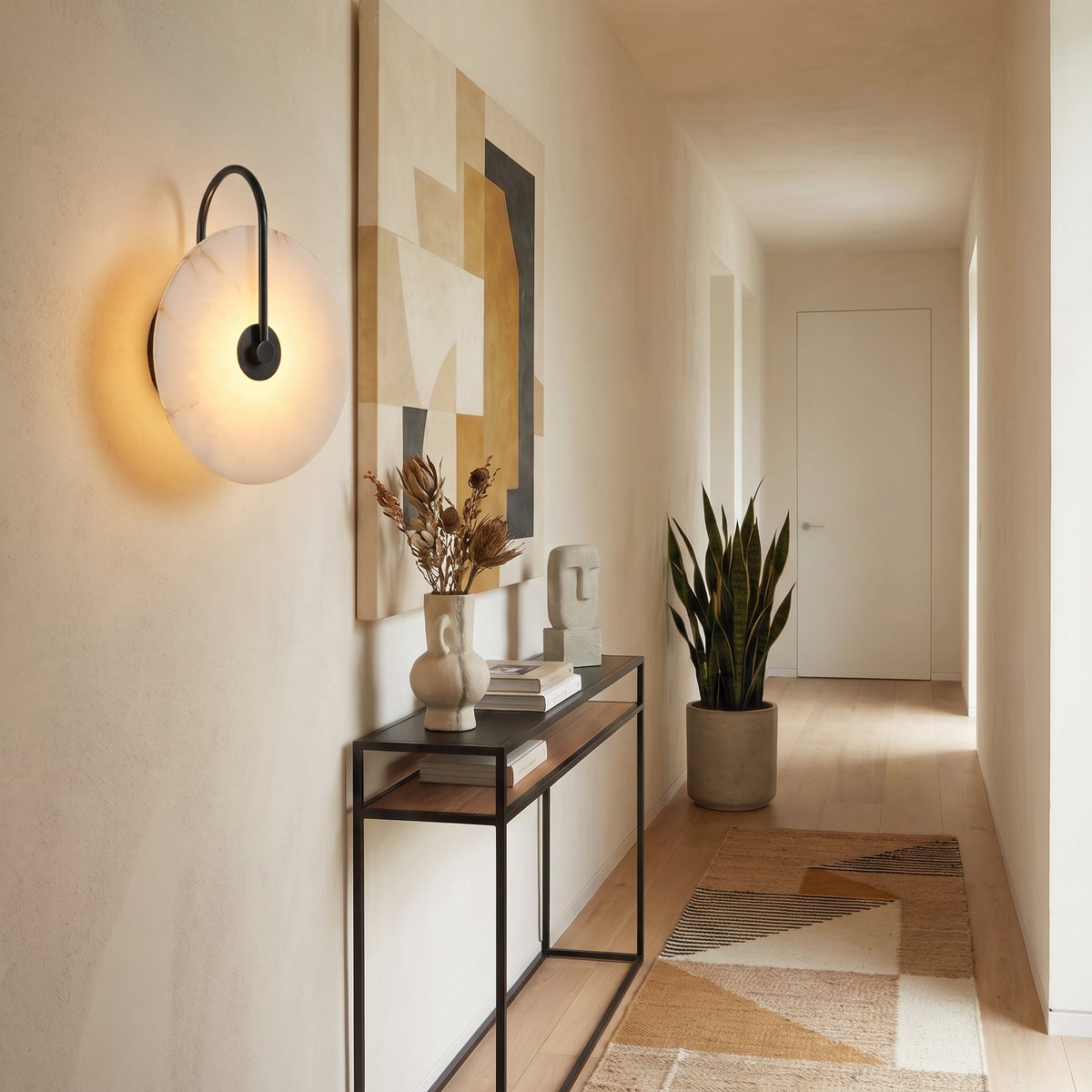 Applique murale LED Alab en marbre