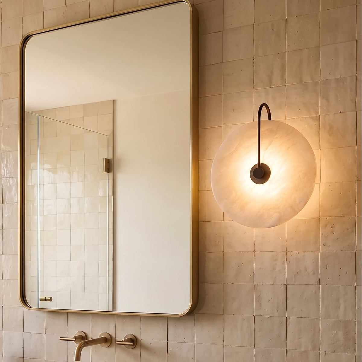 Applique murale LED Alab en marbre
