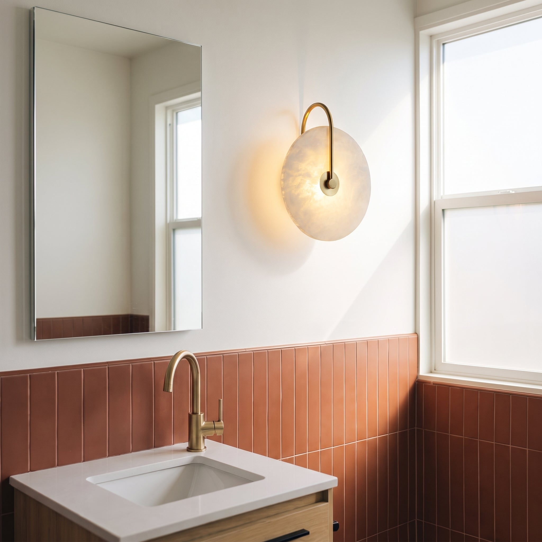 Applique murale LED Alab en marbre