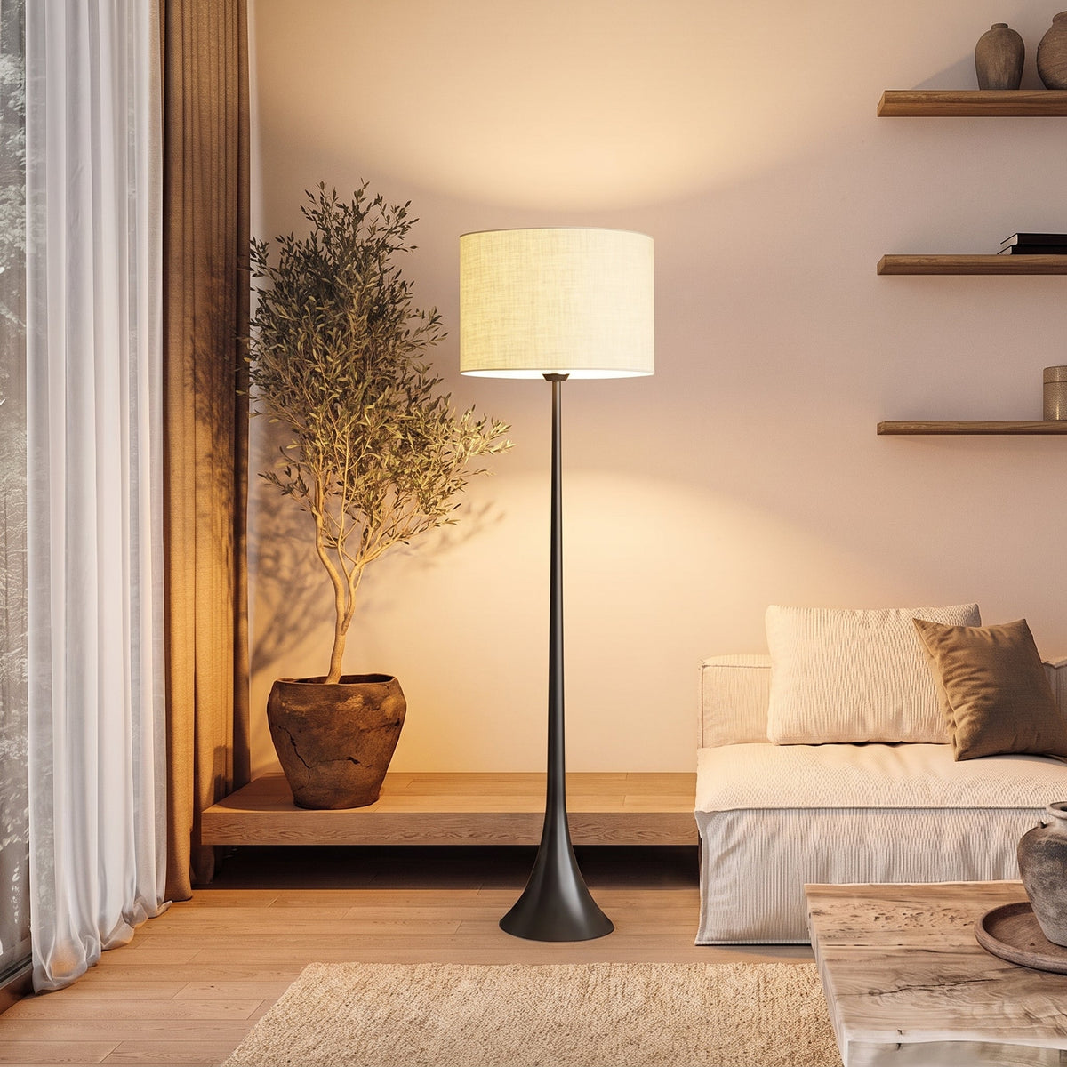 Lampadaire Andero en soie