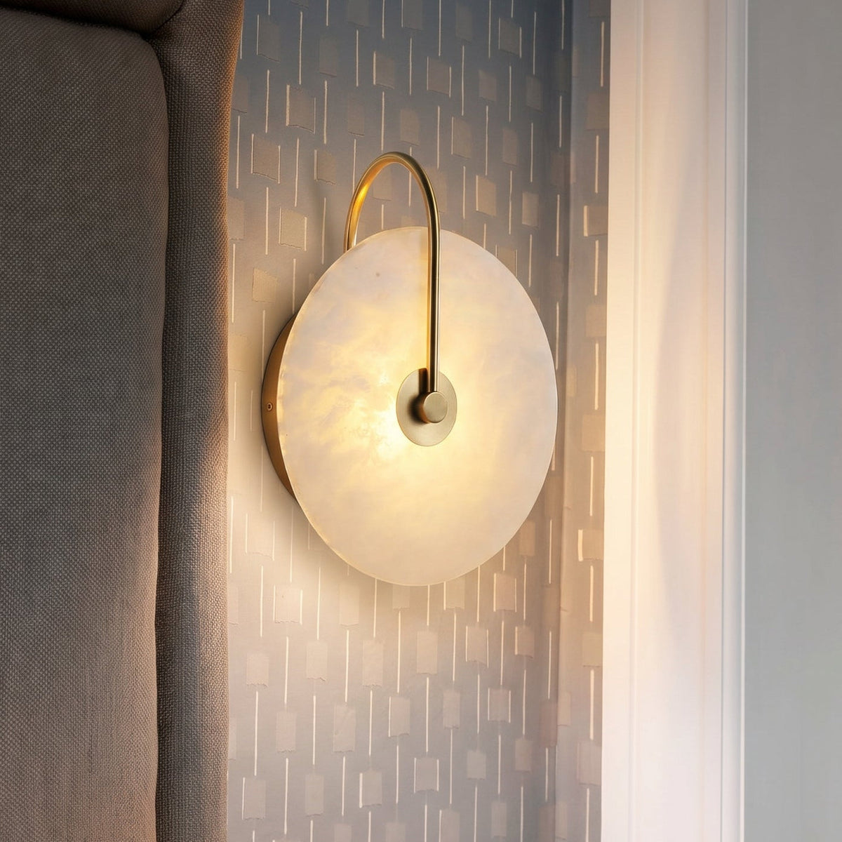 Applique murale LED Alab en marbre
