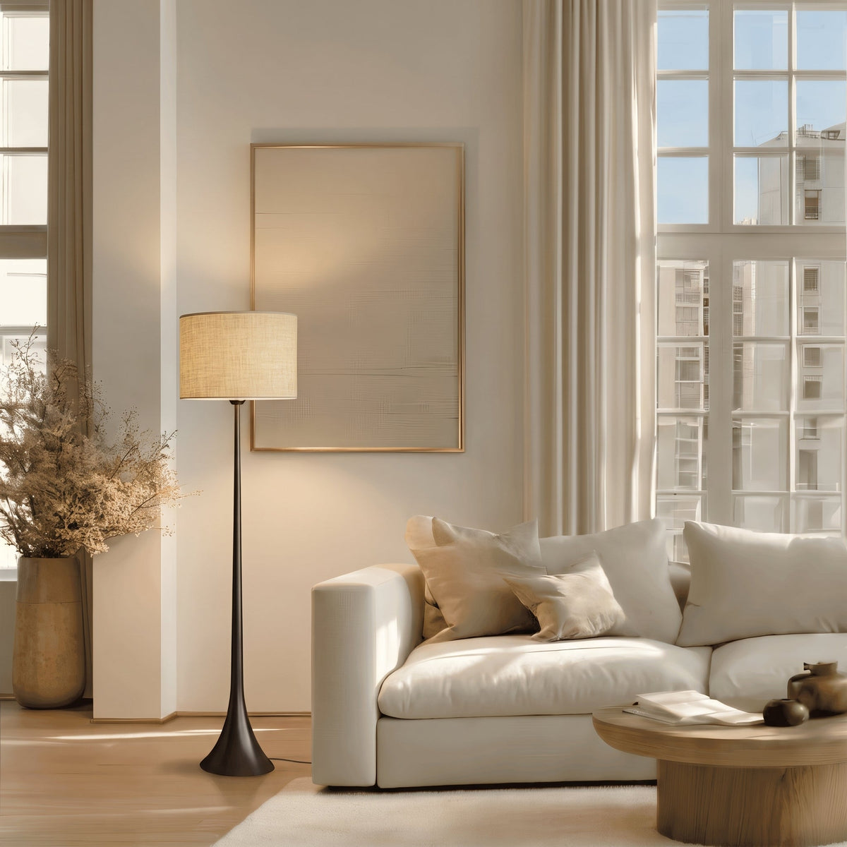 Lampadaire Andero en soie