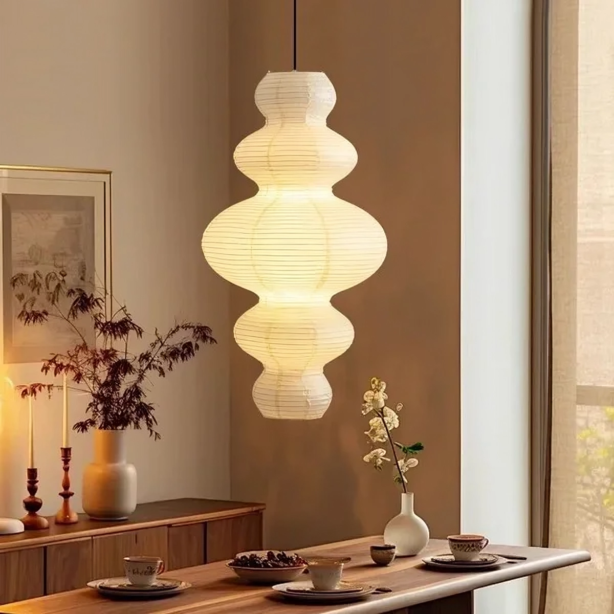 Suspension multicouche en papier de riz