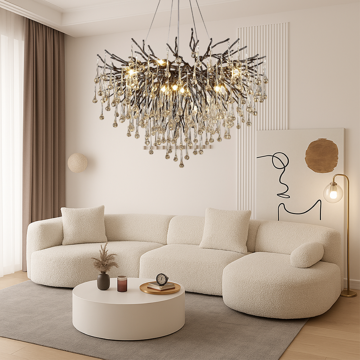 Lustre noir Goutte de pluie