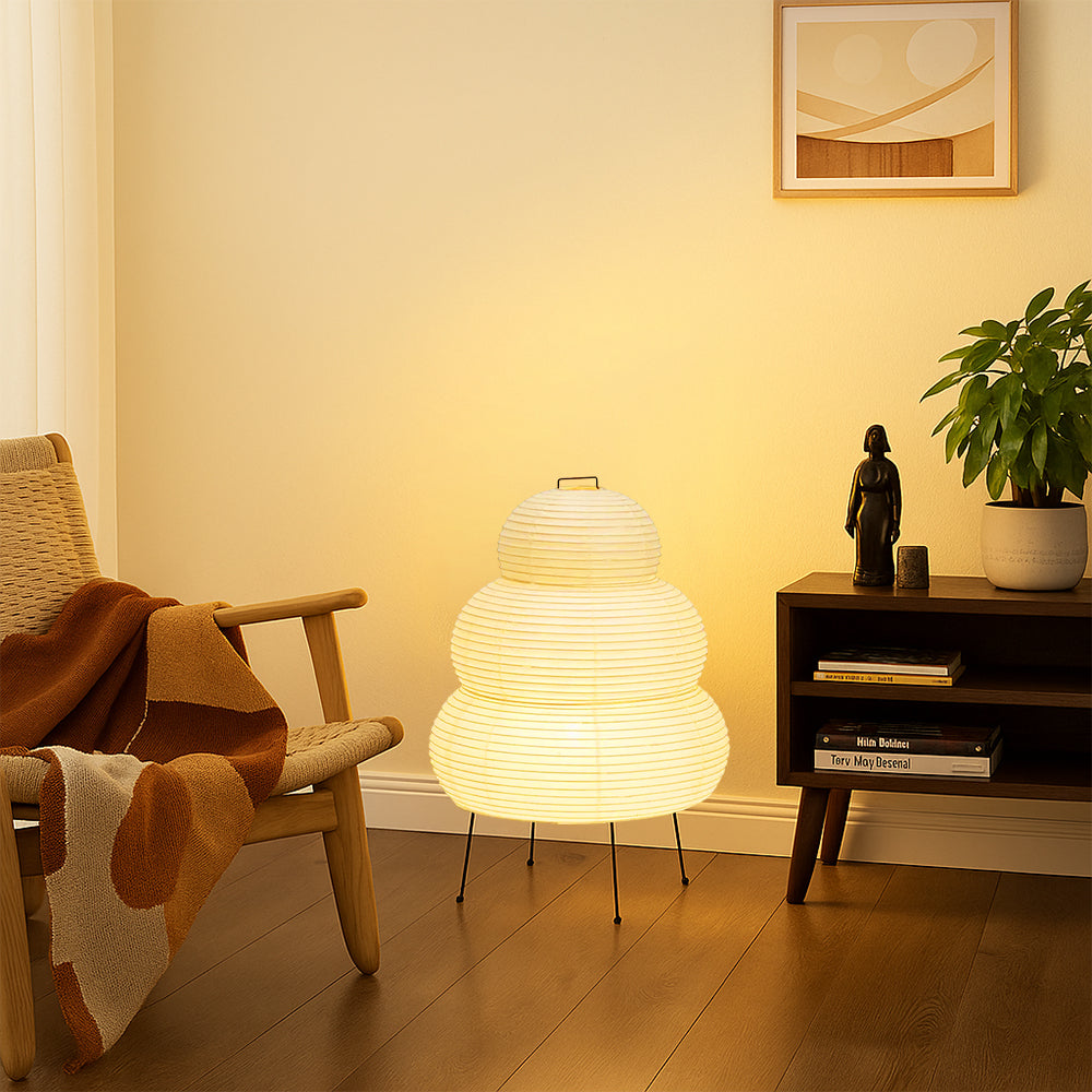 Rice paper floor lamp