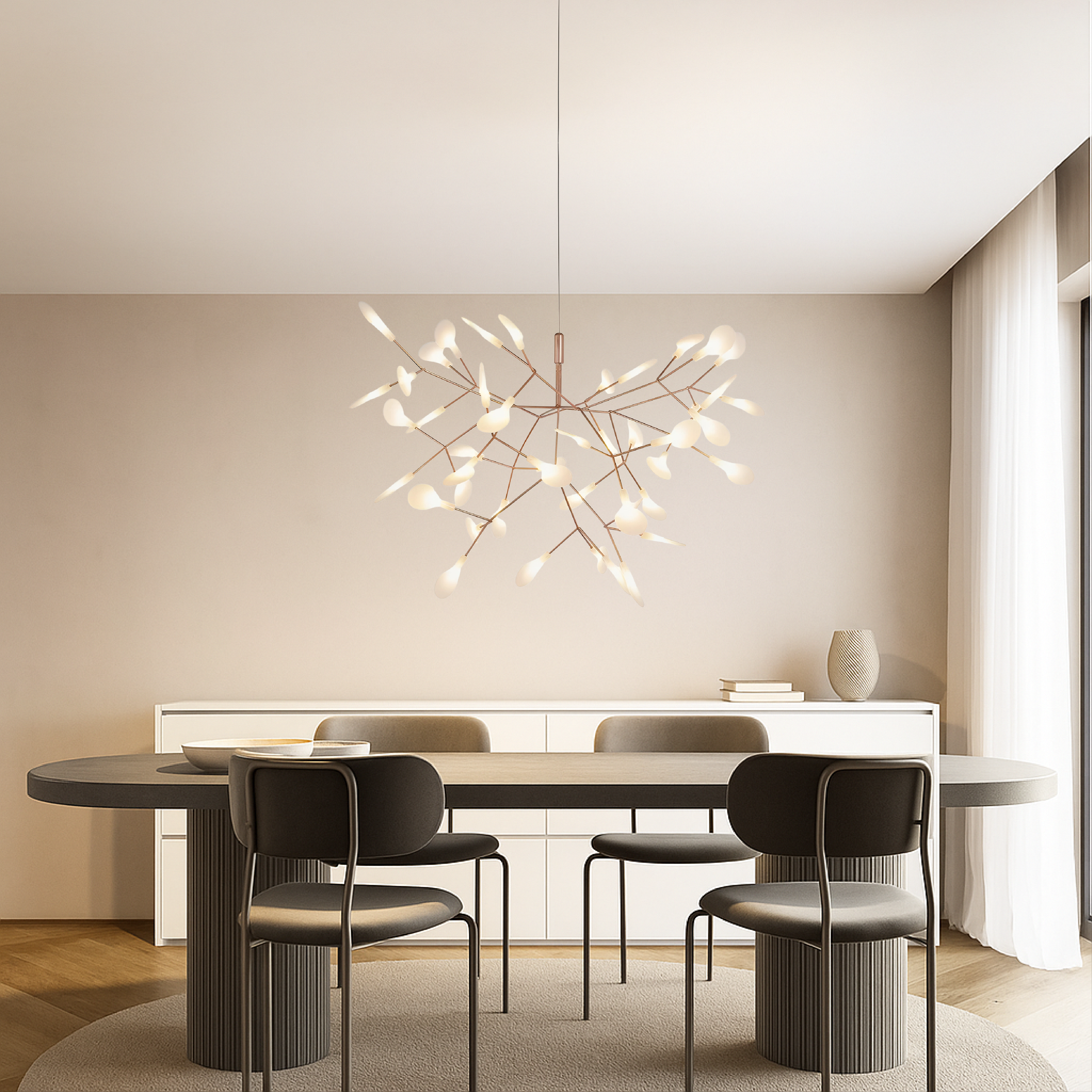 Suspension Luciole or rose