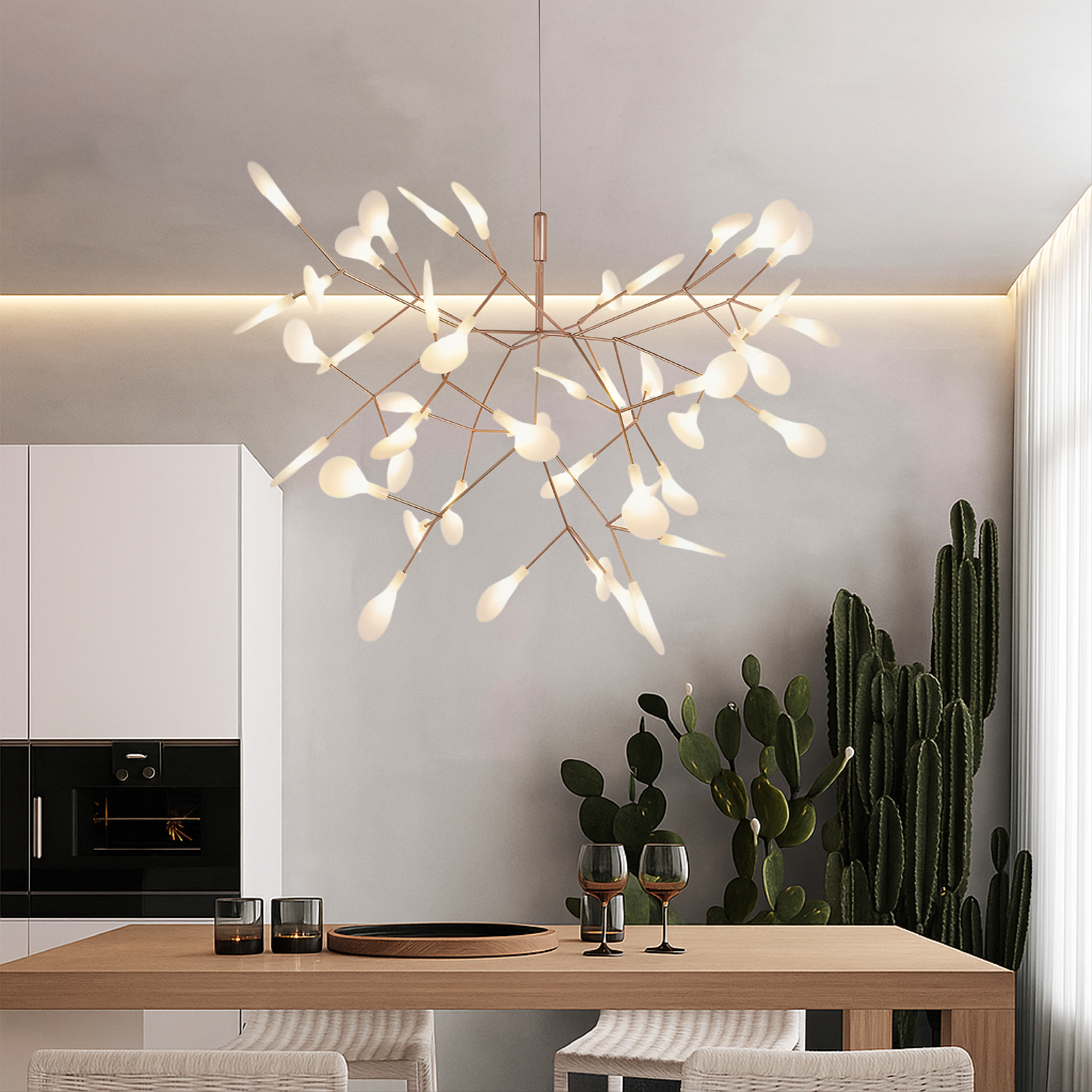 Suspension Luciole or rose