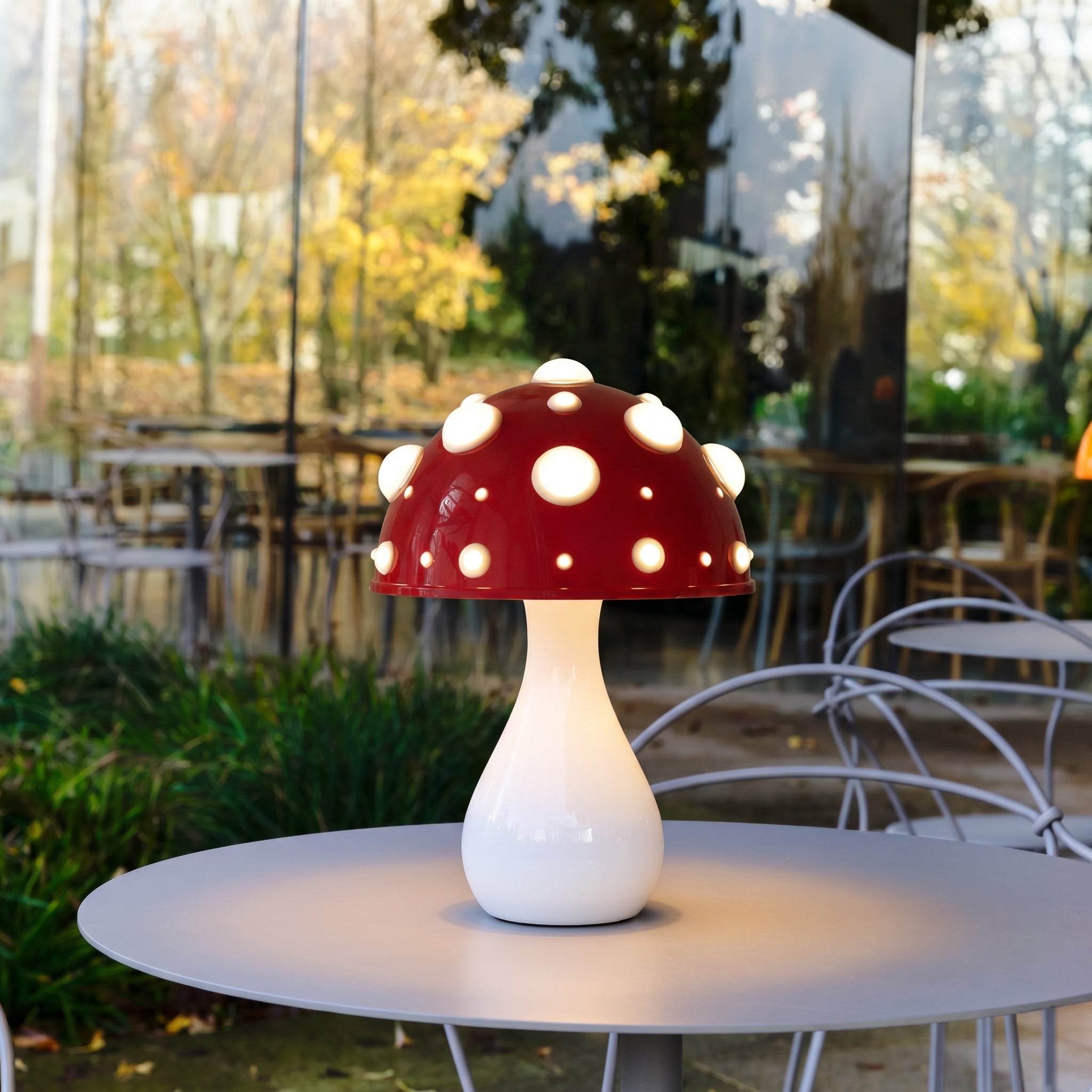 Lampe de table design Champignon