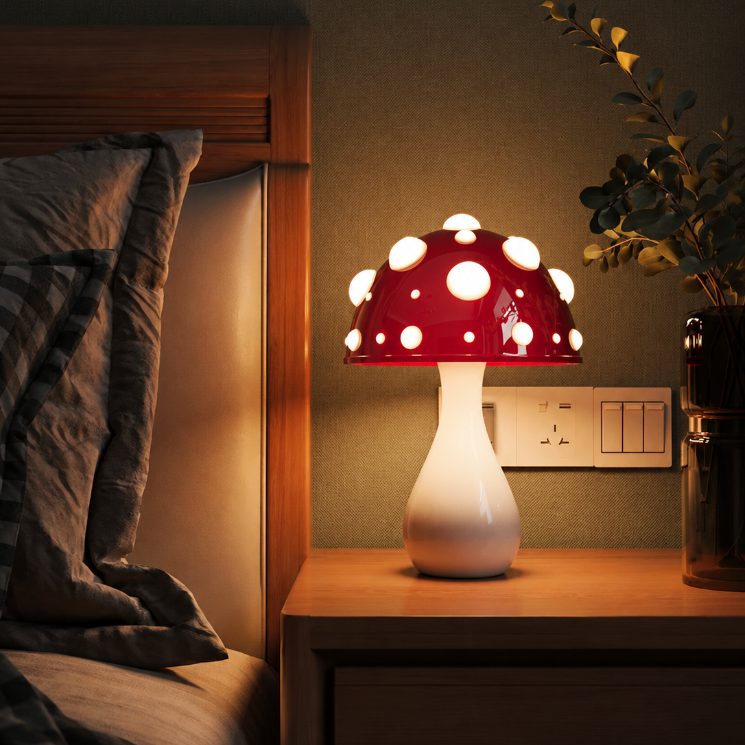 Lampe de table design Champignon