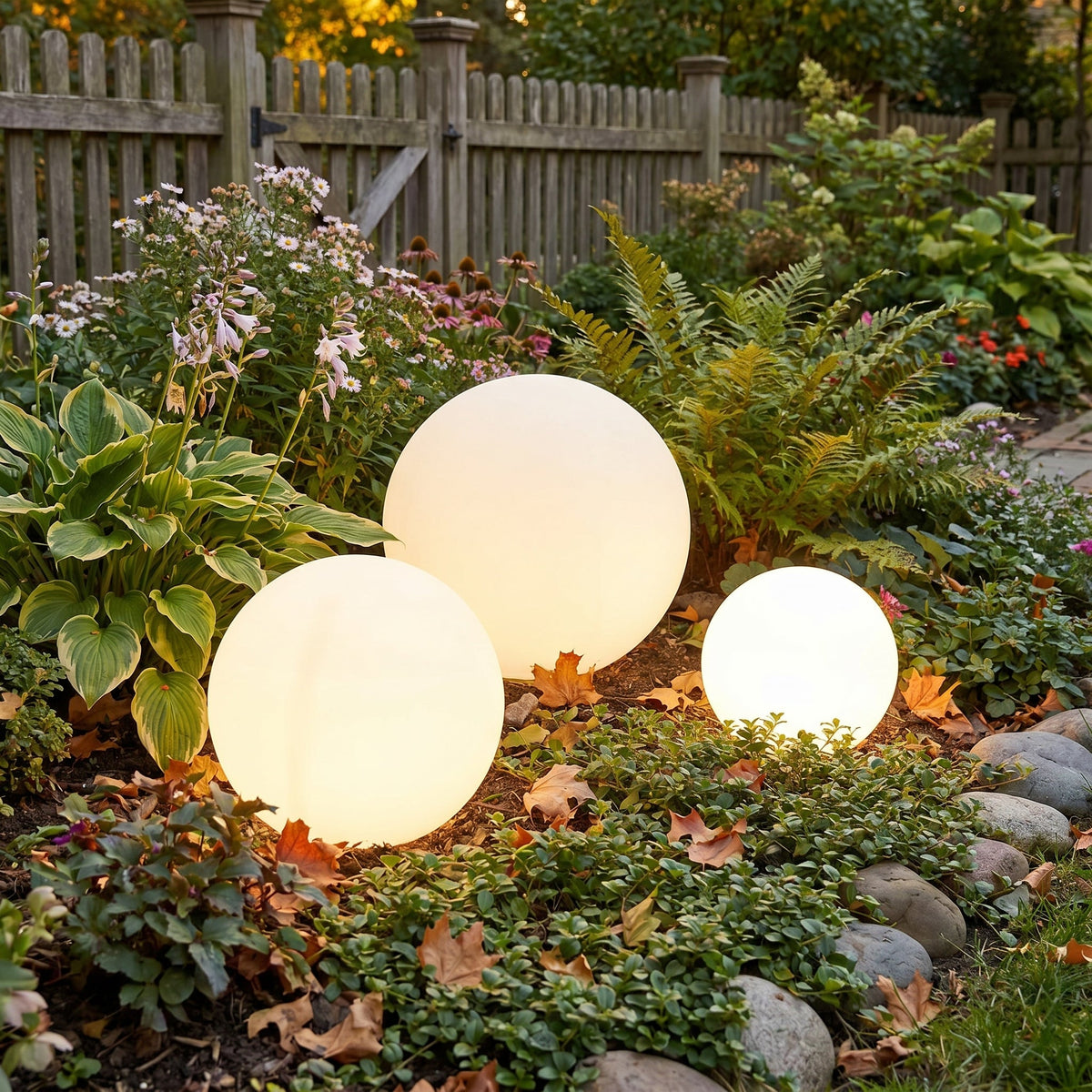 Orbe solaire de jardin – Luminaire d'extérieur sans fil