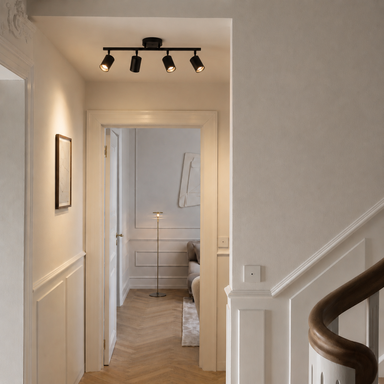 Plafonnier moderne 4 têtes