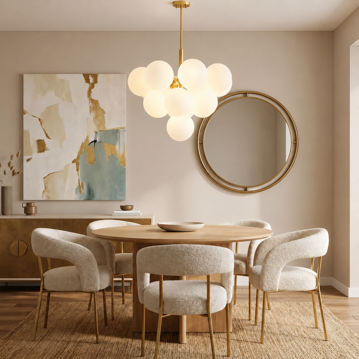 Lustre nordique à globes