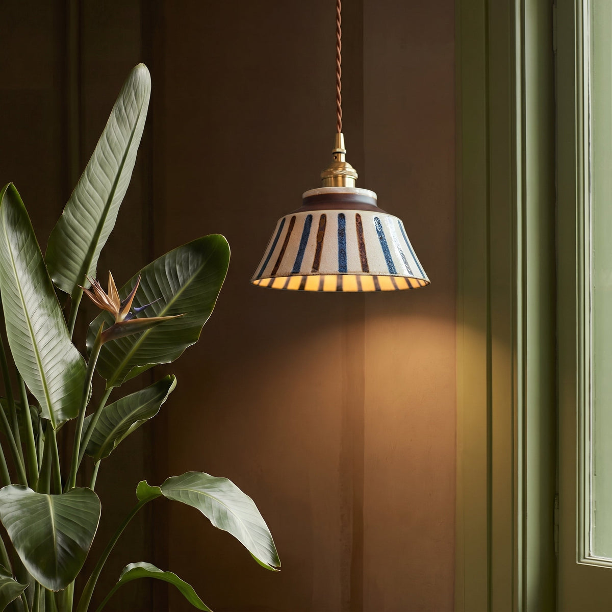 Vintage ceramic pendant light