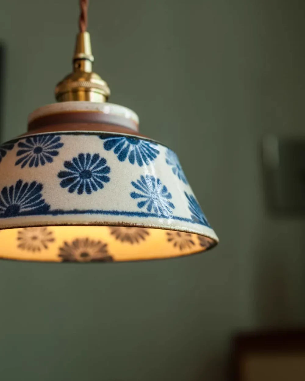 Vintage ceramic pendant light