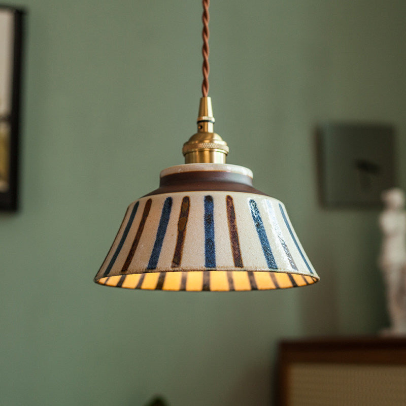 Vintage ceramic pendant light