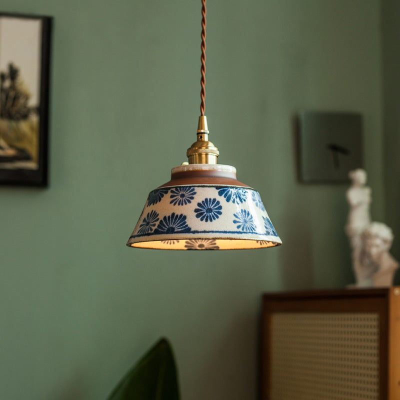 Vintage ceramic pendant light
