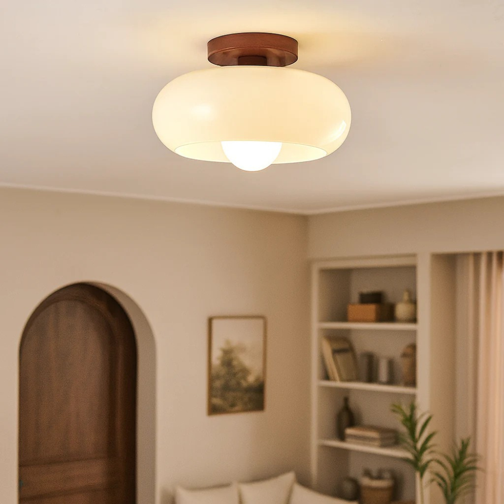 Plafonnier Bauhaus français crème
