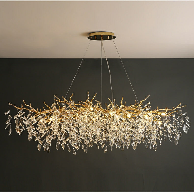 Lustre en verre de style français