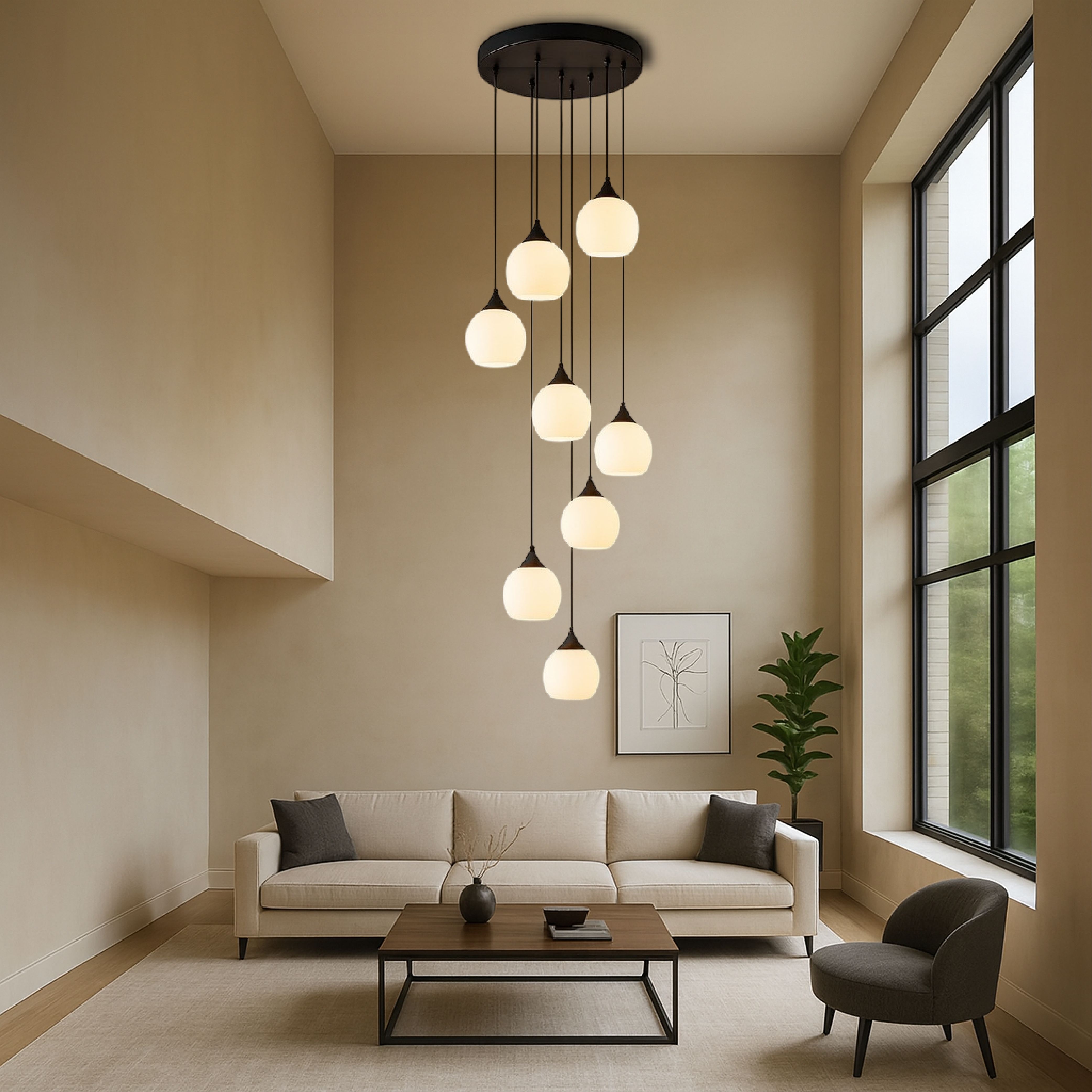 Lustre d’escalier Gade pour villa