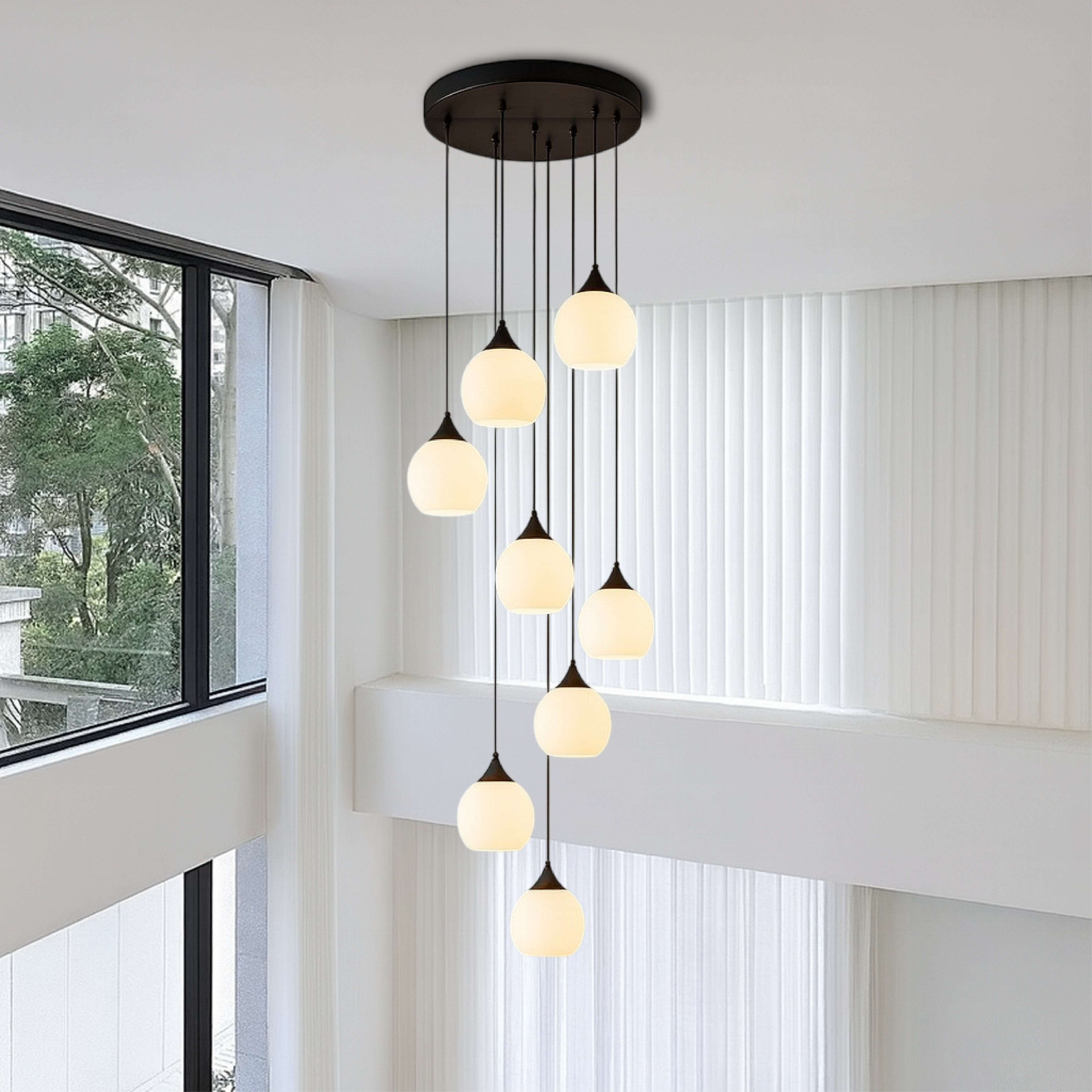 Lustre d’escalier Gade pour villa