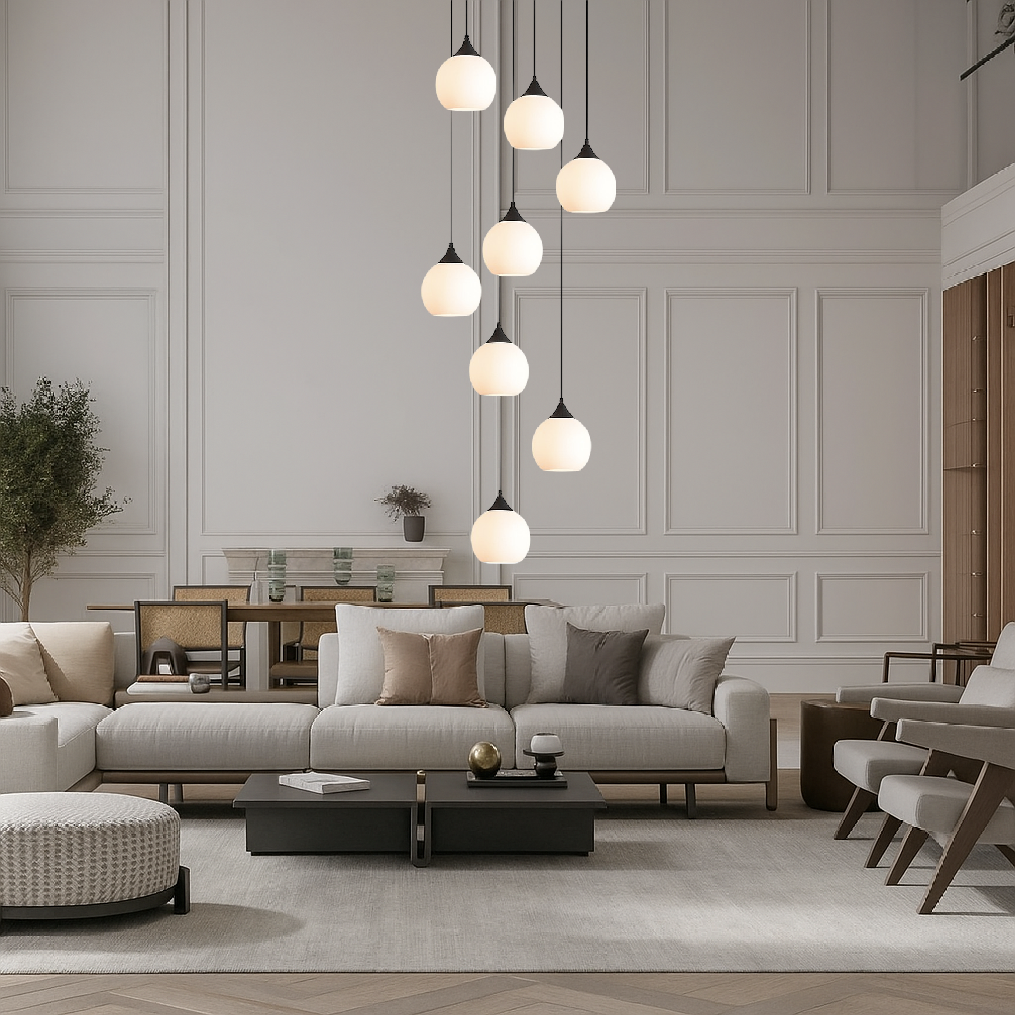 Lustre d’escalier Gade pour villa