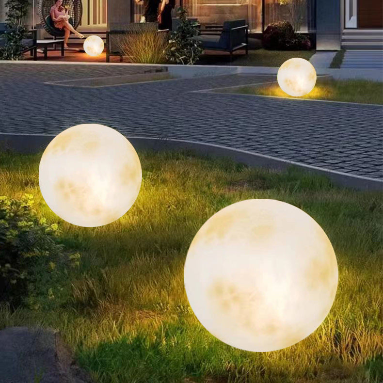 Lampe solaire de jardin en forme de lune