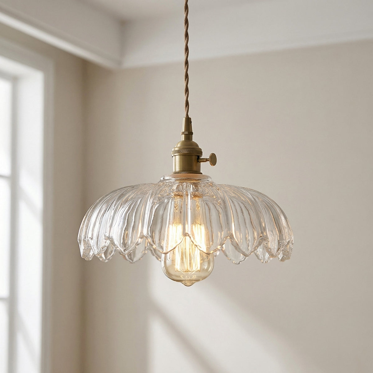 Suspension Fleur en verre