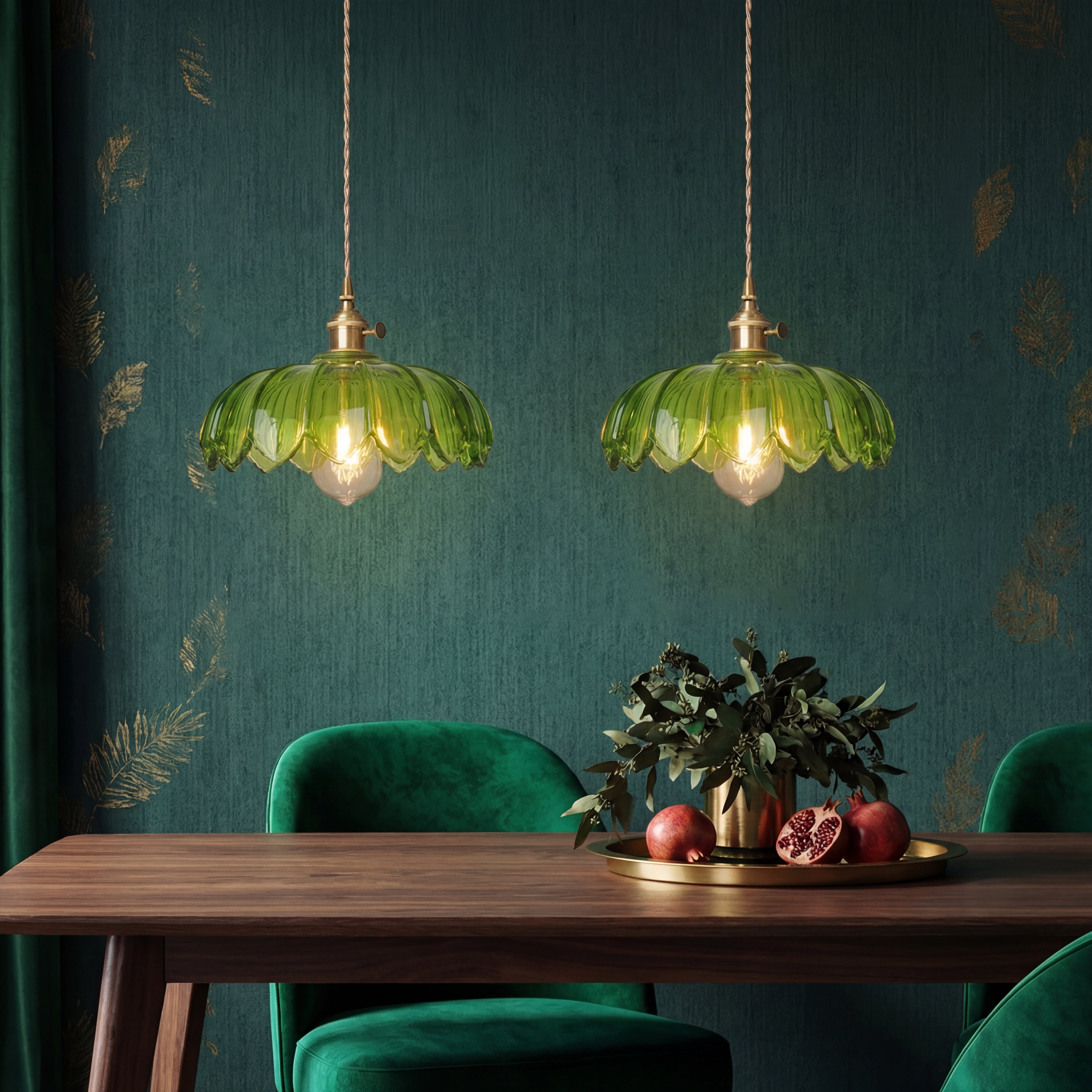 Suspension Fleur en verre