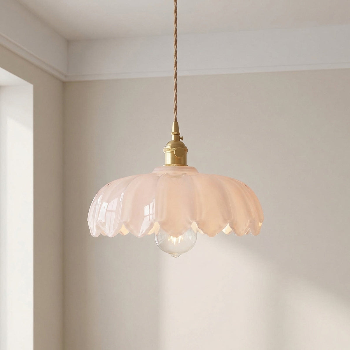 Suspension Fleur en verre