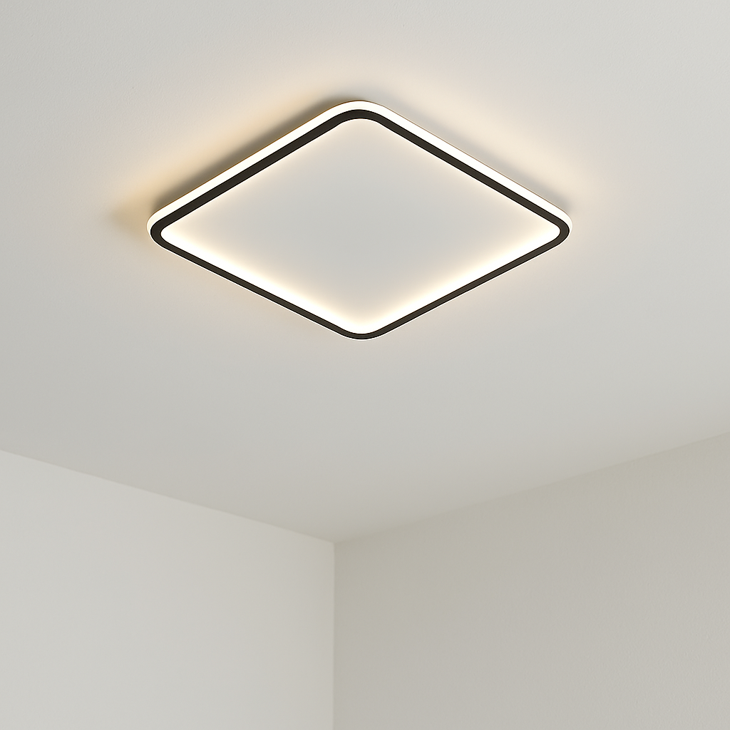 Plafonnier carré scandinave