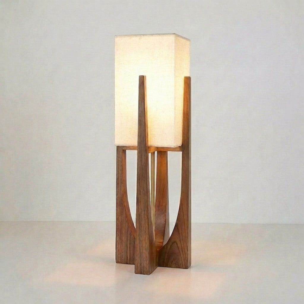 Lampadaire japonais de style Wabi-Sabi