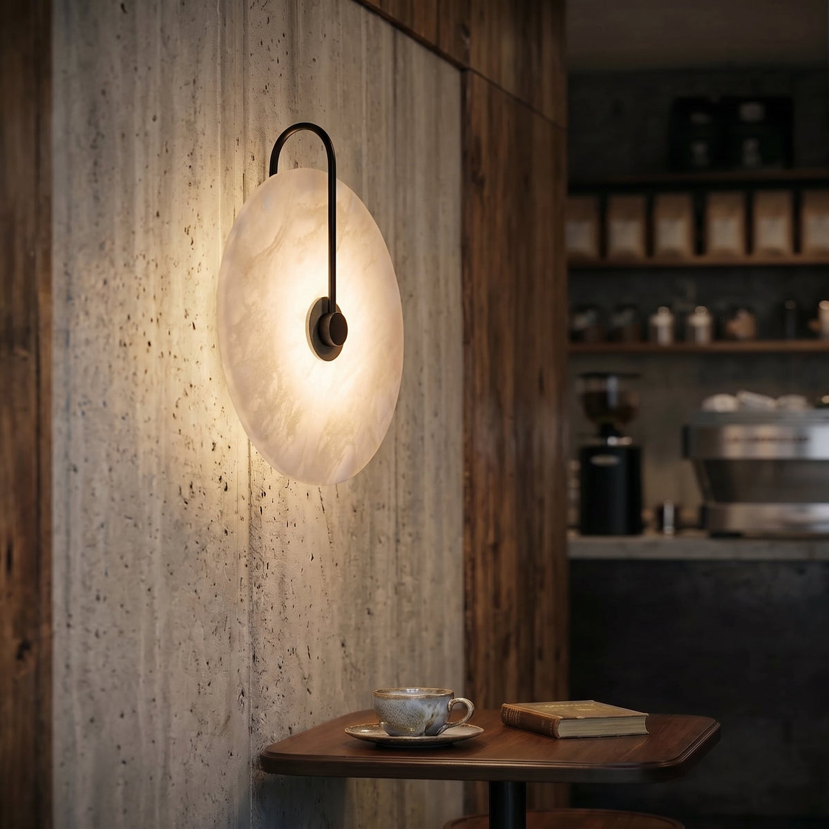 Applique murale LED Alab en marbre